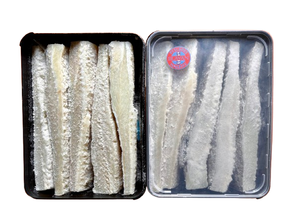 Filetes de bacalao congelado en bandeja